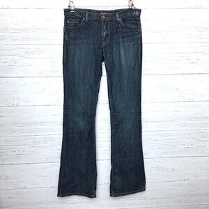 David Kahn Women's Jeans Flare Leg Distressed Low Rise Size 28 Length 35"